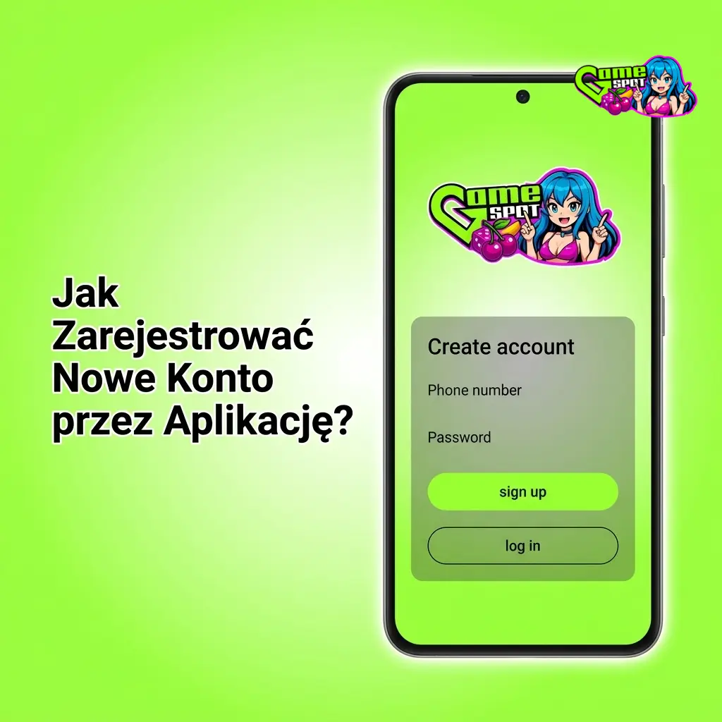 Rejestracja konta w aplikacji Gamespot – formularz rejestracyjny na ekranie urządzenia mobilnego