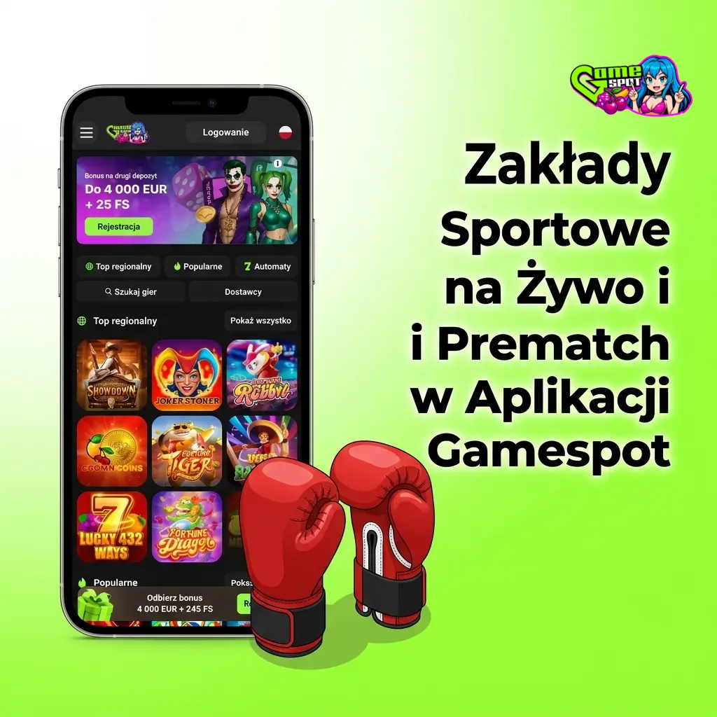 Zakłady sportowe na żywo i prematch w aplikacji Gamespot – piłka nożna, koszykówka, esport i więcej
